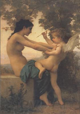 Adolphe William Bouguereau Young Girl Defending Herself against Eros (mk26) France oil painting art